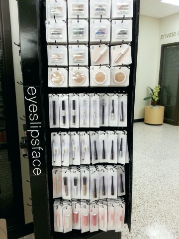 e.l.f. Display in Hy-Vee. Essential line products.