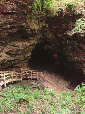 Literally a hole in the ground.  Dancehall Cave at Maquoketa Caves State Park